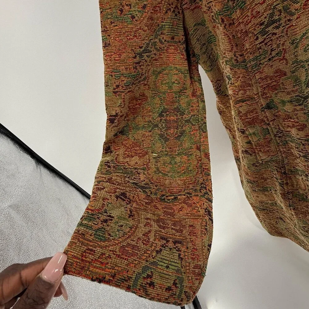Habitat Tapestry Jacket Multicolor Long Sleeve Button-Front Woven Coat, Size L - Picture 5 of 12